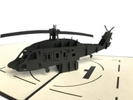 Duży Helikopter Kartka 3D Prezent Dzień Dziecka Dzień Ojca Dzień Dziadka
