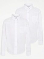 Chlapčenská voľnočasová košeľa biela dlhý rukáv 2 ks 98-104cm 3-4 roky