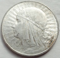 10 złotych - GŁOWA KOBIETY - 1932 - srebro