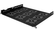 RACK Professional fix polc 1U 19" 350 mm fekete StalFlex