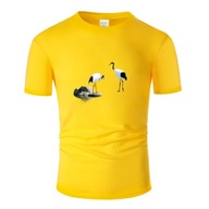 2023 Men's Chinese Elements (Crane) Printed Pure T-Shirt Koszulka