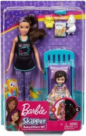 BARBIE BABYSITTERS LALKA SKIPPER USYPIANIE W ŁÓŻKU