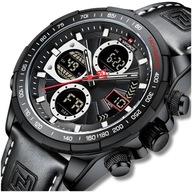 FÉRFI KARÓRA ELEGÁNS KLASSZIKUS BŐR SZÍJ STOPPERÓRA DÁTUM RIASZTÁS