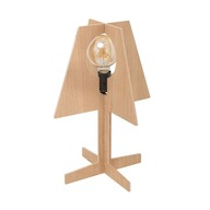 Drewniana designerska lampa stołowa OAK