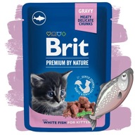 Karma Mokra Dla Kociąt Brit Premium Pouches Kitten White Fish 6 x 100g