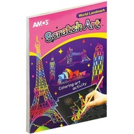 Zoškrabovacie karty SCRATCH ART 10x14cm SA4FA14 AMOS
