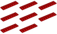 LEGO 3034 303421 płytka 2x8 czerwony - 8 sztuk