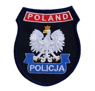 Naszywka Policja Tarcza z rzepem Odporna HQ Poland