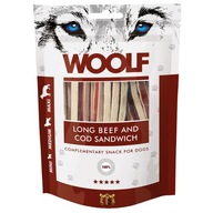 Woolf Long Beef & Cod Sandwich Pochúťka pre psa Hovädzie s treskou 100g