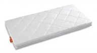 Materac antyalergiczny 60x120x8 Evolon biały z pokrowcem do łóżeczka