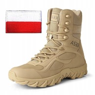 Vysoké čižmy Military Tactical Boots khaki