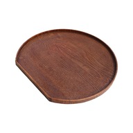 Drewniane półmiski do serwowania Okrągły talerz na przekąski na środek stołu o wymiarach 36 cm x 33 cm