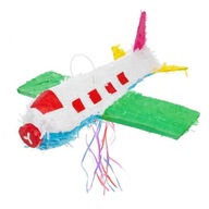 Piniata Samolot | Kolorowy samolot Piniata 44 cm x 46 cm