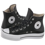 Buty Trampki Skórzane Converse CT All Star Lift 561675C Czarne