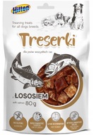 POCHÚŤKA MÄSOVÉ TRESERKY PRE PSA S LOSOSOM 80G