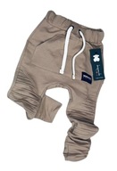 Despacito - chłopięce spodnie basic z przeszyciami, latte/beż rozm.140