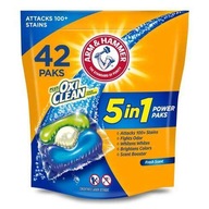Kapsule na pranie Univerzálne 42ks Arm&Hammer 5-in-1 Power Paks Oxi Clean
