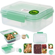 UZSONNÁS DOBOZ REGGELIZŐ DOBOZ BENTO 1650ml SOS REKESZEKKEL