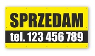 BANER REKLAMOWY SPRZEDAM WYNAJMĘ DOM DZIAŁKĘ MIESZKANIE 200X100, Plandeka