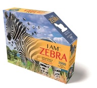 Obrysové puzzle Skladačka I AM Zebra 1000 dielikov.
