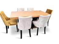 Rozkladací jedálenský stôl do obývačky+ 6xstoličky KW100