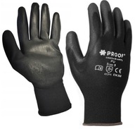 Ochranné pracovné rukavice potiahnuté čiernou PU 7/S