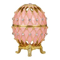 Vajíčko Faberge vyrezávané, truhlica 7,5 cm