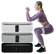 ZESTAW 3 GUM MATERIAŁOWYCH DO ĆWICZEŃ MINI HIP BAND TAŚMY FITNESS POŚLADKI