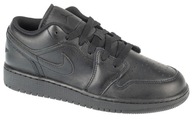 JORDAN AIR 1 LOW GS (38,5) Chlapčenské kožené tenisky, čierne