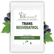 RESVERATROL NATURALNY CZYSTY TRANS RESWERATROL 20g RDESTOWIEC