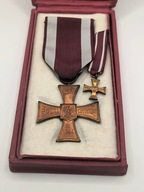 Krzyż Walecznym Na Polu Chwały 1944, LWP, plus miniaturka