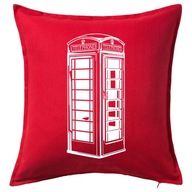 BRITISH TELEPHONE BOX poduszka 50x50 prezent