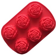 Forma silikonowa do wosku sojowego świec robienia świec gipsu mydełek róże