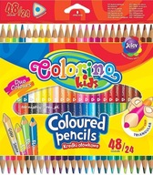 COLORINO Kredki ołówkowe duo colours 48/24 kolory