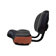 Fotelik rowerowy z oparciem elektrycznym Fotelik czarno-brązowy