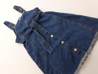 DENIM CO jeansowa SUKIENKA szmizjerka MODNA postarzana _ 166cm