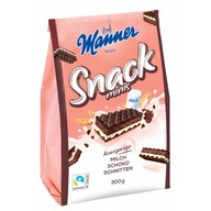 Manner Snack Minis Milk-Choclate 300g wafelki mleczno-czekoladowe