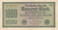 [MB6826] Niemcy 1000 marek 1922