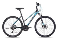 UNIBIKE VIPER LDS CZARNO-TURKUSOWY RAMA 19