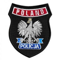 H16 Emblemat haft naszywka czarna POLICJA POLSKA