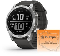 GARMIN FENIX 7 SREBRNY Z MAPĄ PL TOPO ZEGAREK