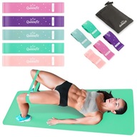 ZESTAW 5 GUM DO ĆWICZEŃ TAŚM OPOROWYCH TRENINGOWYCH BANDS 0,5-30KG QUEENFIT