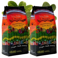 Yerba Mate El Pajaro Tradicional Con Palo 2 x 1kg