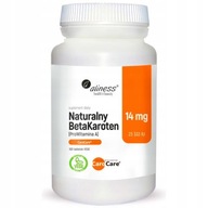 Aliness BetaKaroten 14 mg prírodný vit A 100 tab. vege zrak videnie
