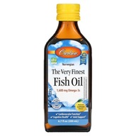 Carlson Labs Rybí olej Nórsky 1600 mg Omega-3 Citrónový 200 ml