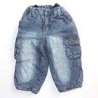Spodnie Jeansy CHŁOPIĘCE Baggy Luźne Kieszenie roz. 80-86 cm A414