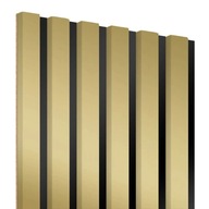 Zlaté lamely na čiernej doske 30cm x 275cm