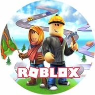 Opłatek na Tort ROBLOX Dekoracja Urodziny Wydruk Cukrowy Okrągły 20 cm