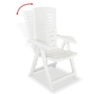 Záhradné rozkladacie stoličky, 4 ks, plastové, b