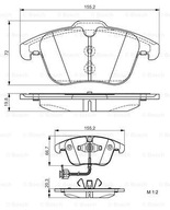 Bosch 0 986 495 129 Sada brzdových doštičiek, kotúčové brzdy